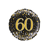 60th Birthday Sparkle 18″ Foil Balloon