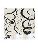 Black Swirl Decoration -12pcs