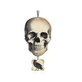 Boneyard Skull & Crow Wooden Hanging -Size 21″