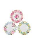 Floral Tea Party Plates -12pcs