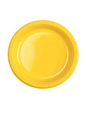 Yellow Plastic Cake Plates 7in-20Pcs