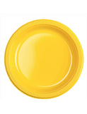 Yellow Plastic Plates 9in-20Pcs