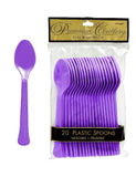 Purple Heavy Plastic Spoons -20pcs