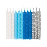 Blue White Silver Spiral 24pcs