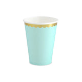 Pastel Mint Green Scallop Cups -10pcs