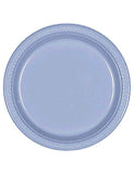 Light Blue Plastic Plates 9in-20Pcs