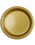 Gold Plastic Plates 9in-20Pcs