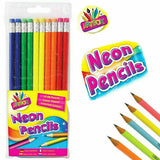 10pk Neon Rubber Tip HB Pencils