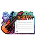 Rock Star Invitations with envelopes -24pcs