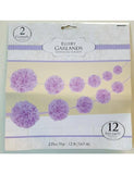 Purple Fluffy Flower Garland 24 feet1