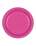 Dark Pink Plastic Plates 9in-20Pcs