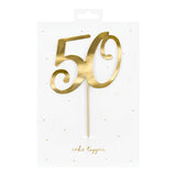 NO.50 GOLD CAKE TOPPER