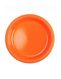 Orange Plastic Cake Plates 7in-20Pcs