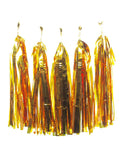 Gold Metallic Paper Tassles-5pcs