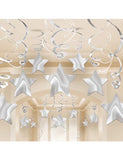 SIlver Swirl Decoration -30pcs