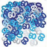 60th Sparkle confetti - Blue & silver