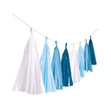 SKY BLUE PAPER TASSEL GARLAND