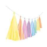 PASTEL RAINBOW PAPER TASSEL GARLAND