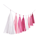 HOT PINK PAPER TASSEL GARLAND