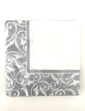 Silver Printed Lunch Napkins-16pcs