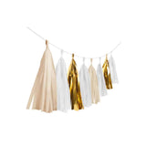 GOLD BRUSH PAPER TASSEL GARLAND