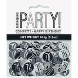 70th Birthday Black & Silver Confetti – 14.1g