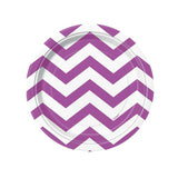 Purple Chevron 7″ Plates -8pcs