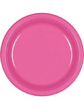 Pink Plastic Dinner Plates 9″ -20pcs