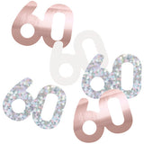 60th Birthday Confetti- Rose Gold -14 oz