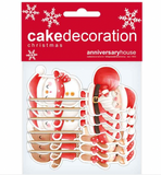 Christmas Santa Cupcake Picks -12pcs