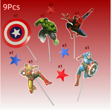 Avengers Cupcake Pics -9 pcs