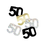 50th Birthday Black & Silver Confetti – 14.1g