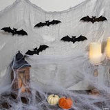 Halloween Black Gauze with 6 paper Bats