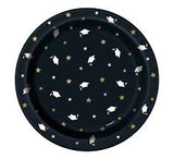 STARS & CAPS GRADUATION PLATES 8PK -7in