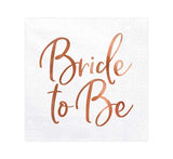 Bridal Shower Lunch Napkins -Rose Gold 20pcs