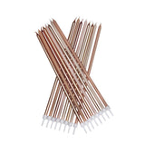 Neutral Metallic Mix Extra long Cake Candles -16pcs