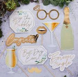Bridal Shower Greenery Photobooth Props -10pcs