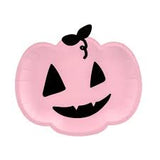 Halloween Pink Pumpkin Plates -6pcs