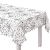 Rectangle Plastic Reusable Spider Web Table Cover