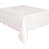 White Plastic Tablecover