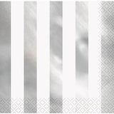 SILVER Foil LUNCH NAPKINS-16pcs