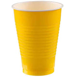 Yellow Sunshine Plastic Cups 12oz, 20pcs